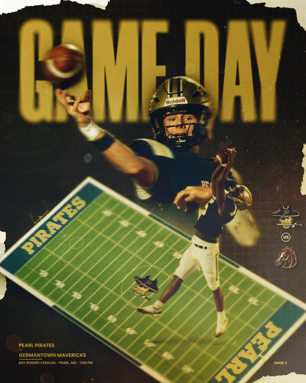 VS Germantown game day football graphic