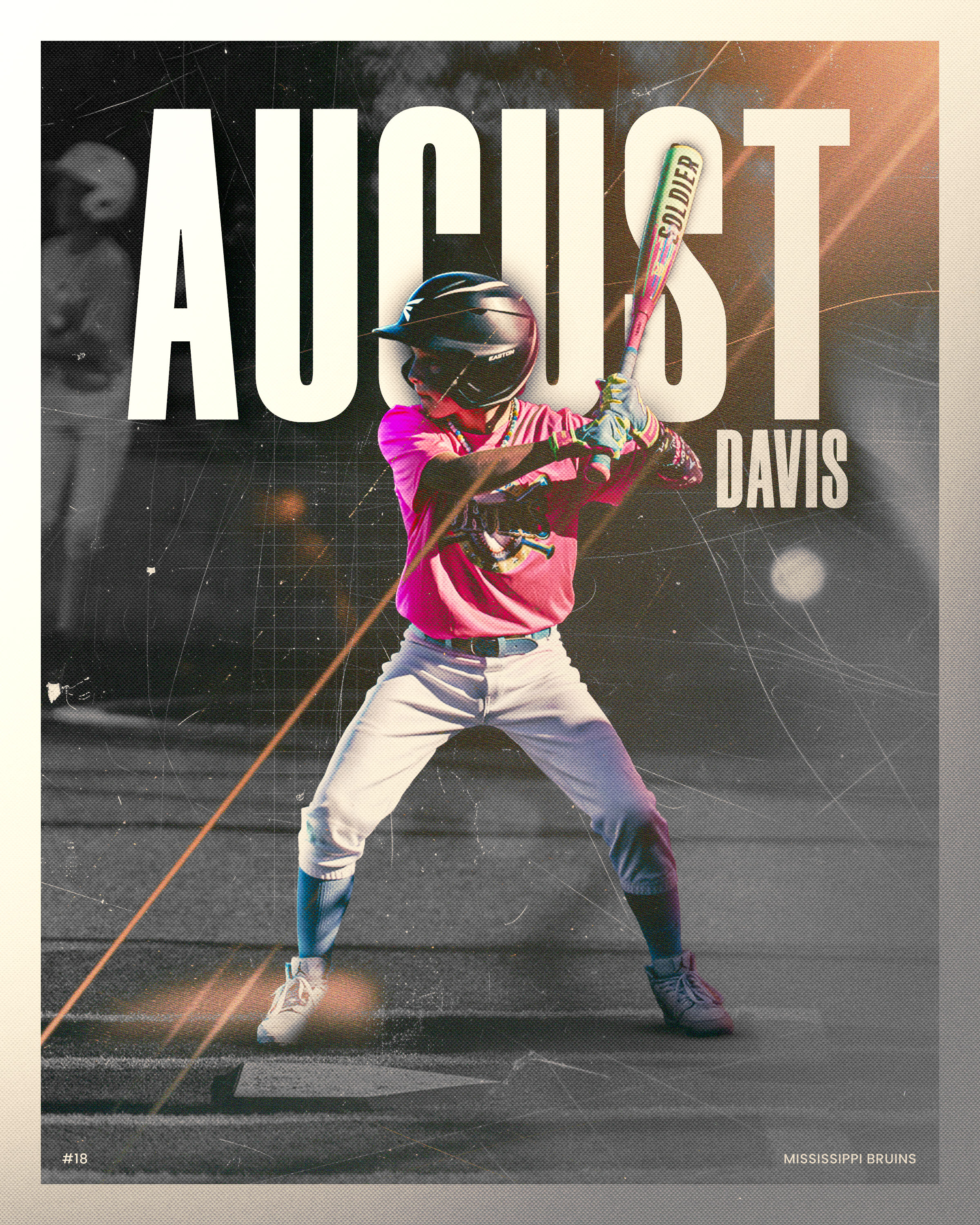 August Davis athlete graphic design