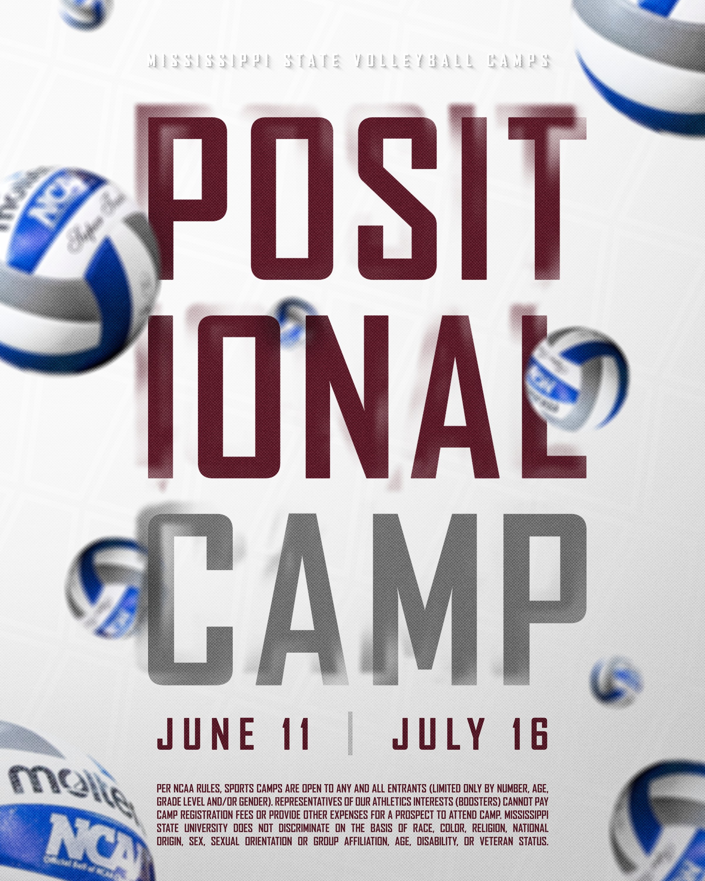 Volleyball positional camp graphic design