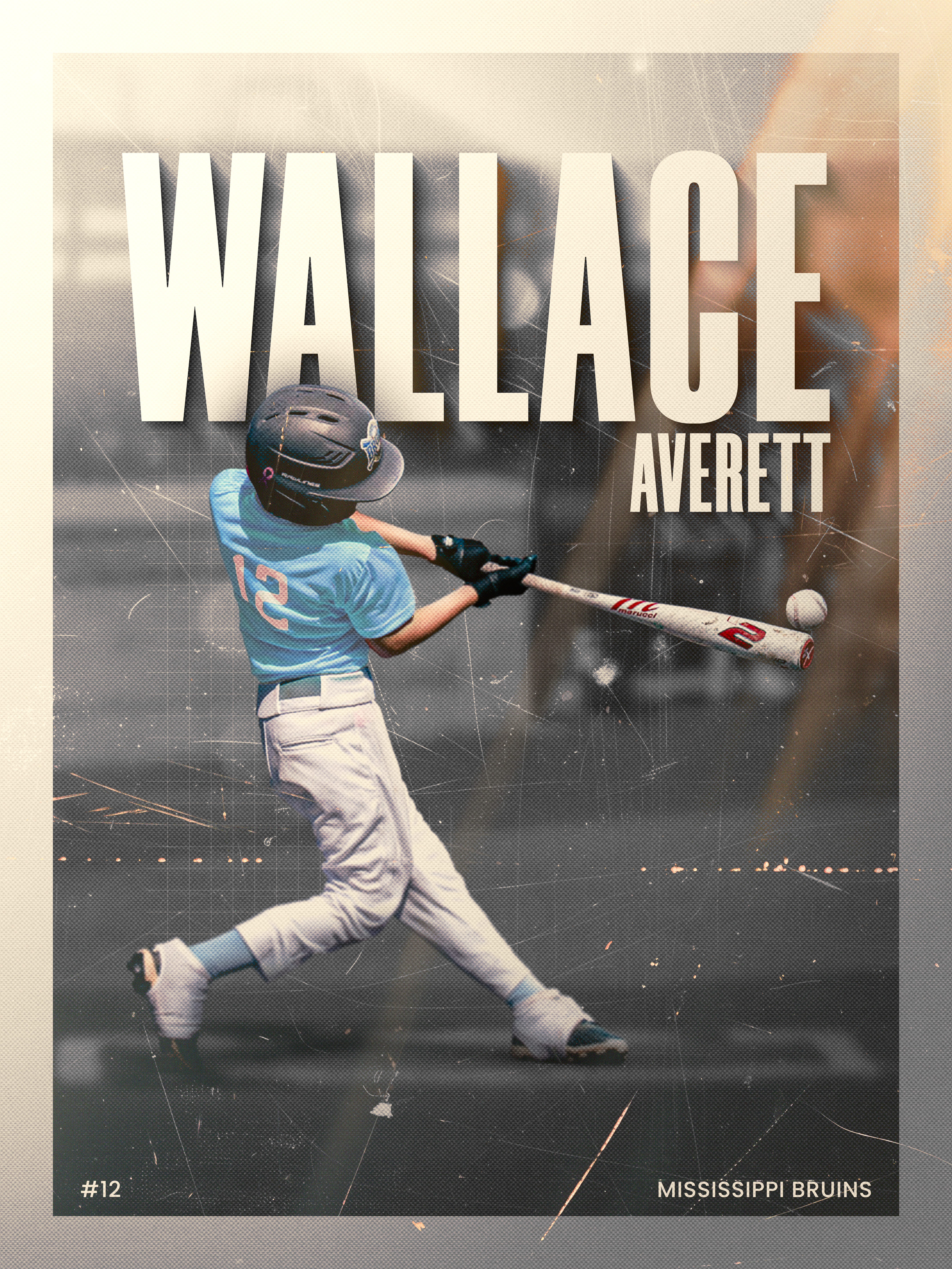 Wallace athlete poster full series graphic design
